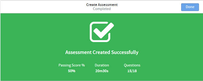 pedagoo completed assessment