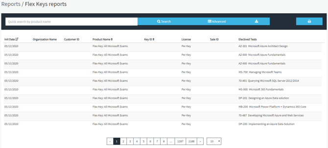 How to create a Flex Key report
